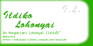 ildiko lohonyai business card